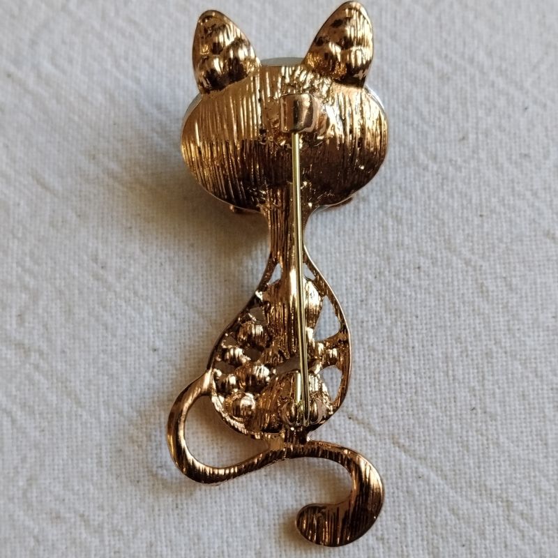 Broche Chat des Émeraudes arrière