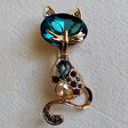 Broche Chat des Émeraudes avant