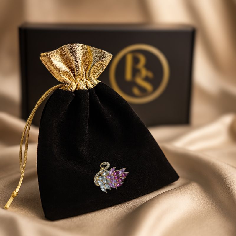 Broche Cygneau des Lacs pochette