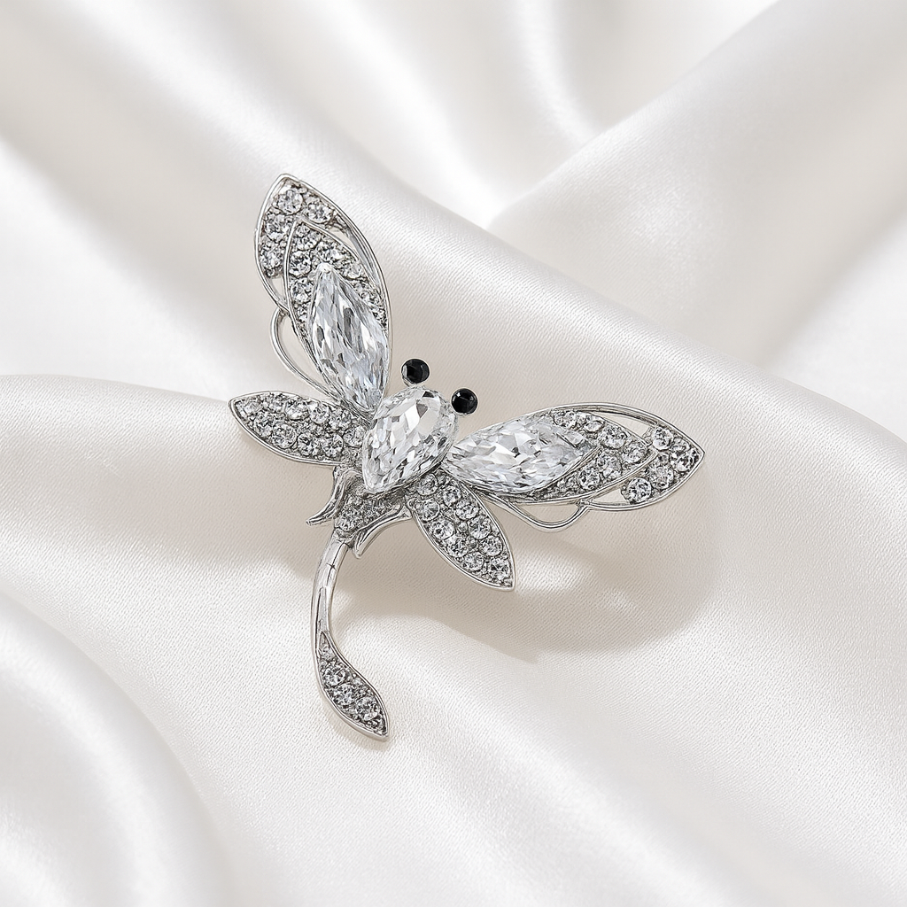 Broche Libellule Élégante soie