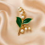 Broche Muguet Souffle de Mai sur soie