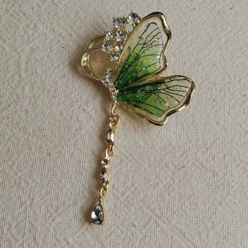Broche Papillon des Songes vert