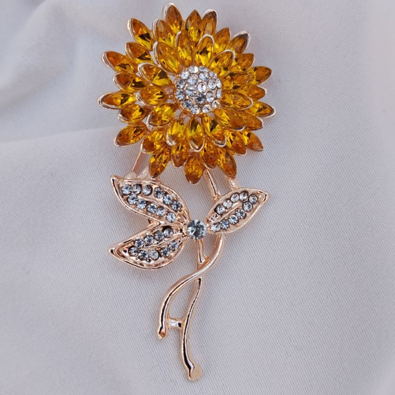 Broche Tournesol Etincelant Avant